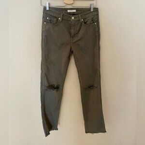 7 For All Mankind Jeans - Olive Green - Size 27